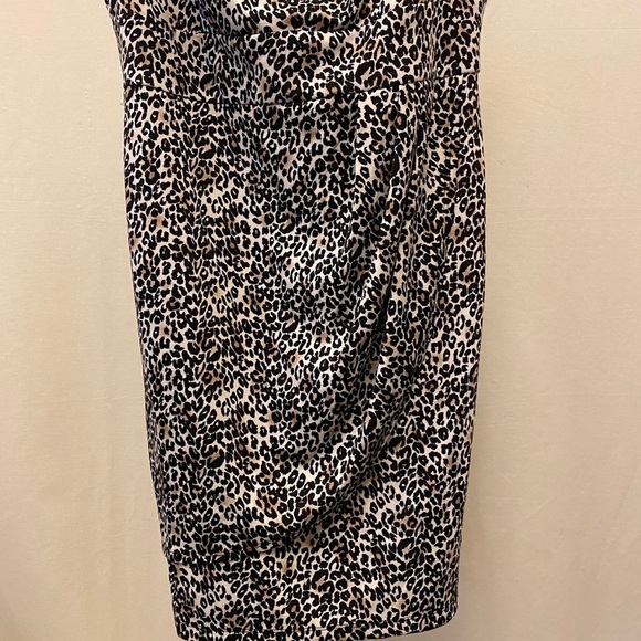 Teeze Me Dress, NWT Sz 16/17, Animal Print, Sleeveless, Leopard Print, Ruched - Picture 4 of 11